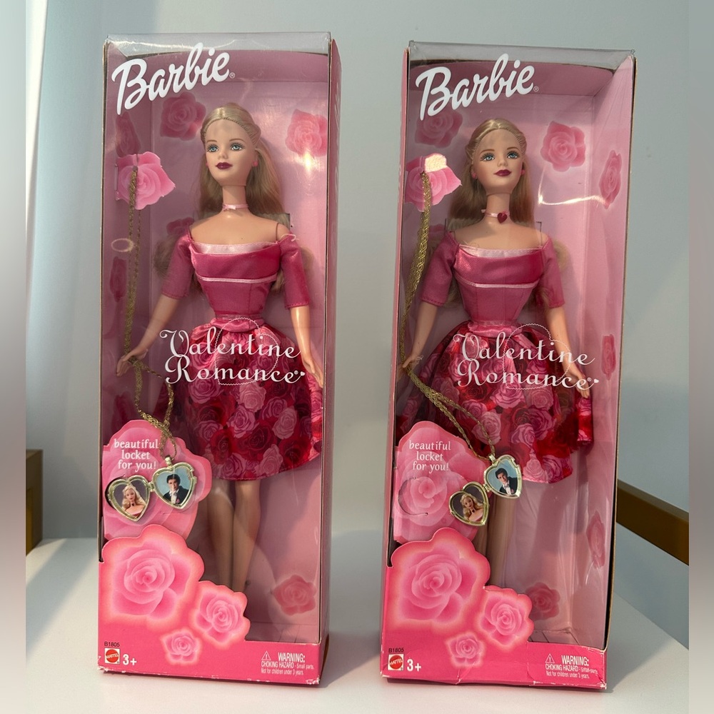 Mattel Barbie Valentine Romance Doll - Pink and Red Set of 2